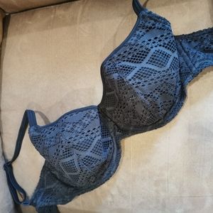 Freya black underwire bikini top UK 32FF or US 32H